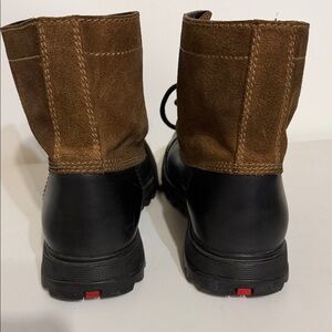 Prada Two-Tone Lace-Up Ankle Boots